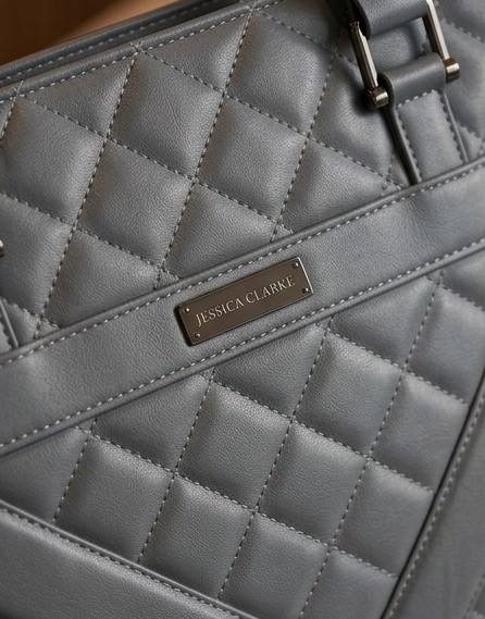 Jessica Clarke Premium Grey Quilted Work Tote - Image 4