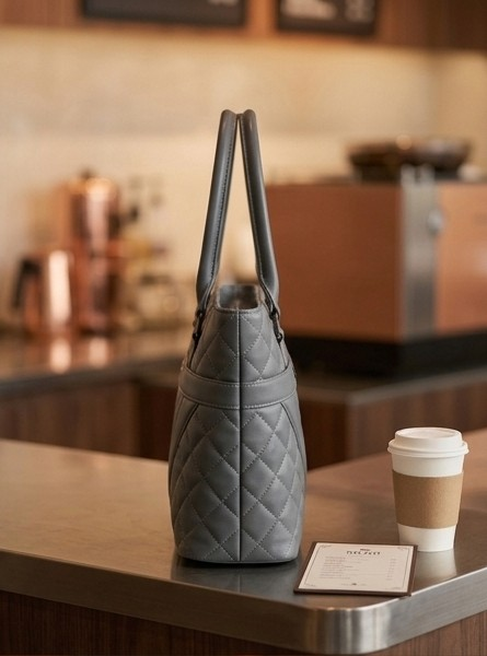 Jessica Clarke Premium Grey Quilted Work Tote - Image 2