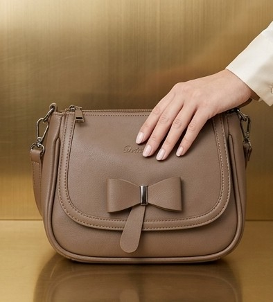 Dider Women's Taupe Bow-Accent Crossbody Bag Pricing