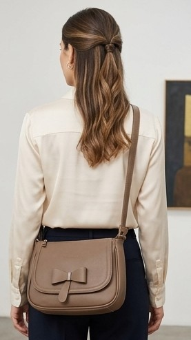 Dider Women's Taupe Bow-Accent Crossbody Bag Pricing - Image 4