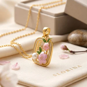 Floral Charm Pendant Necklace
