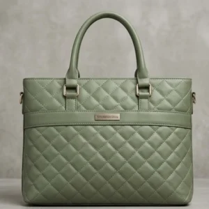 Premium Quilted Laptop Tote Bag - Sage Green Pricing