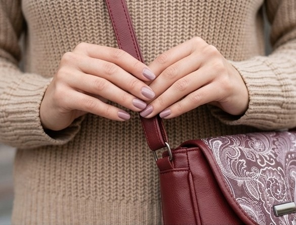 Elegant Maroon Jacquard Crossbody Sling Bag for Women - Image 2